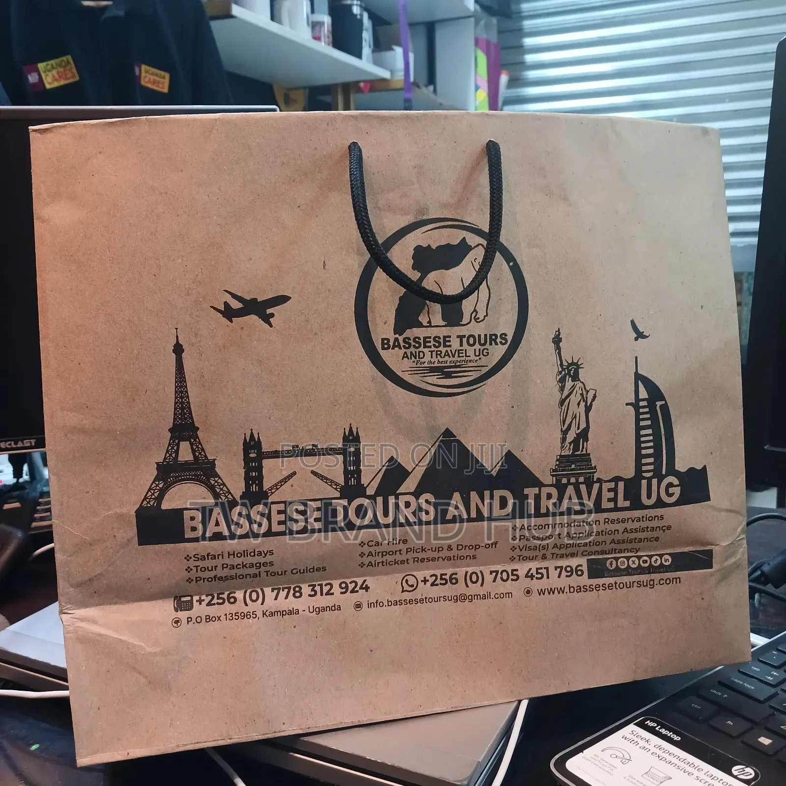 Bassese Khaki Paper Bags