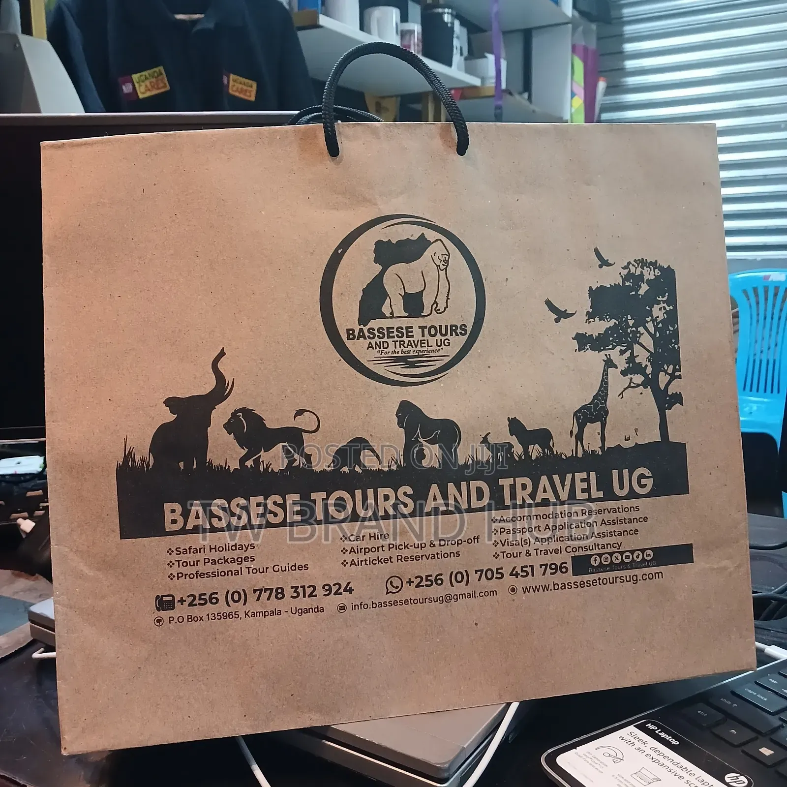 Bassese Khaki Paper Bags