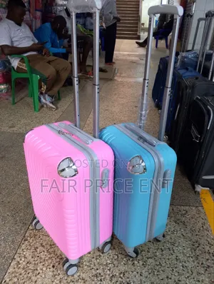 Original Rubber Plastic Suitcases.Small.( Pink)