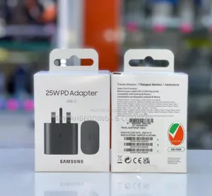 Samsung 25W Super Fast Charger Adapter 3 Pin Black