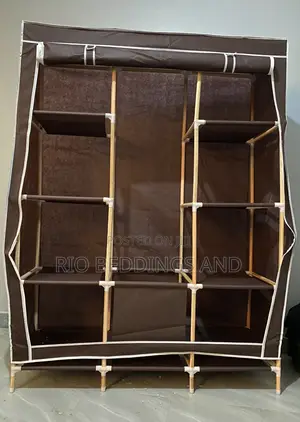 Wooden Wardrobe With Three Columns