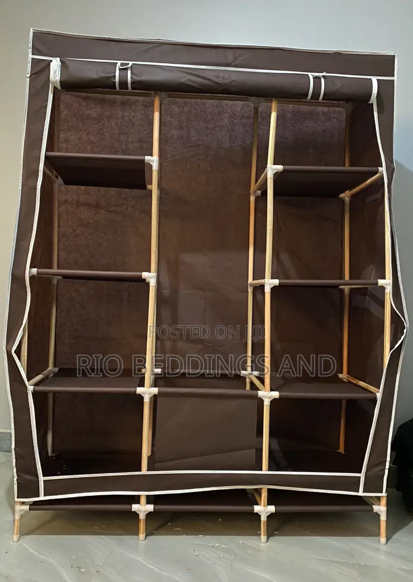 Wooden Wardrobe With Three Columns