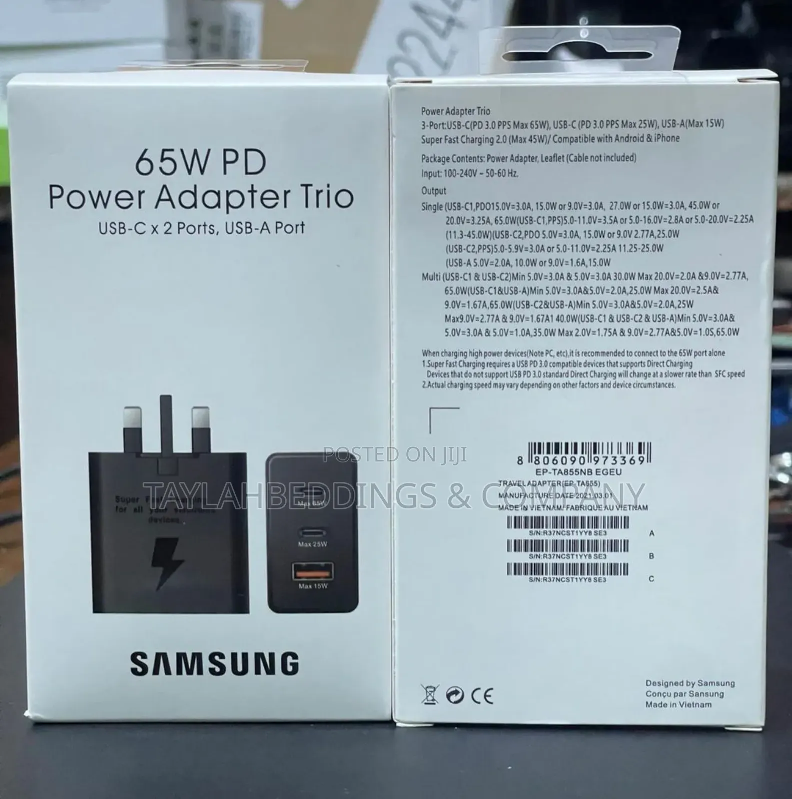 Samsung 65W PD Power Adapter Trio