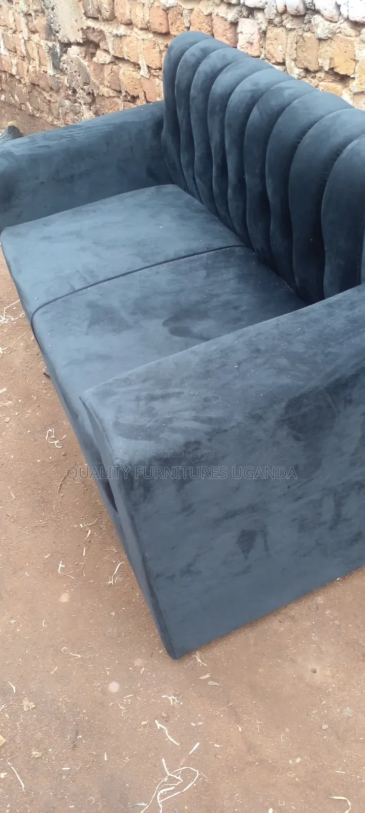 2 Sitter Sofa Seat in Black Colour Readily Available