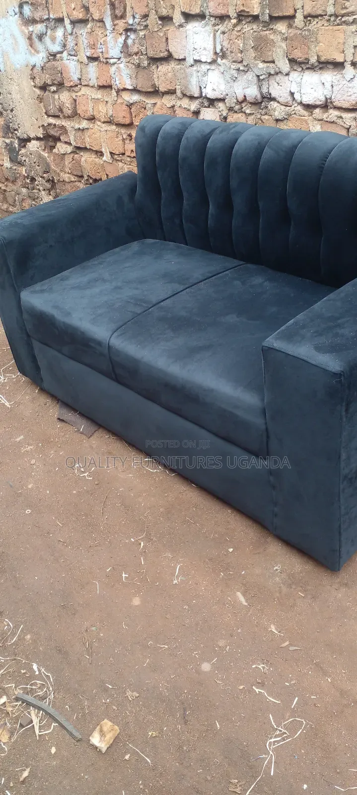 2 Sitter Sofa Seat in Black Colour Readily Available