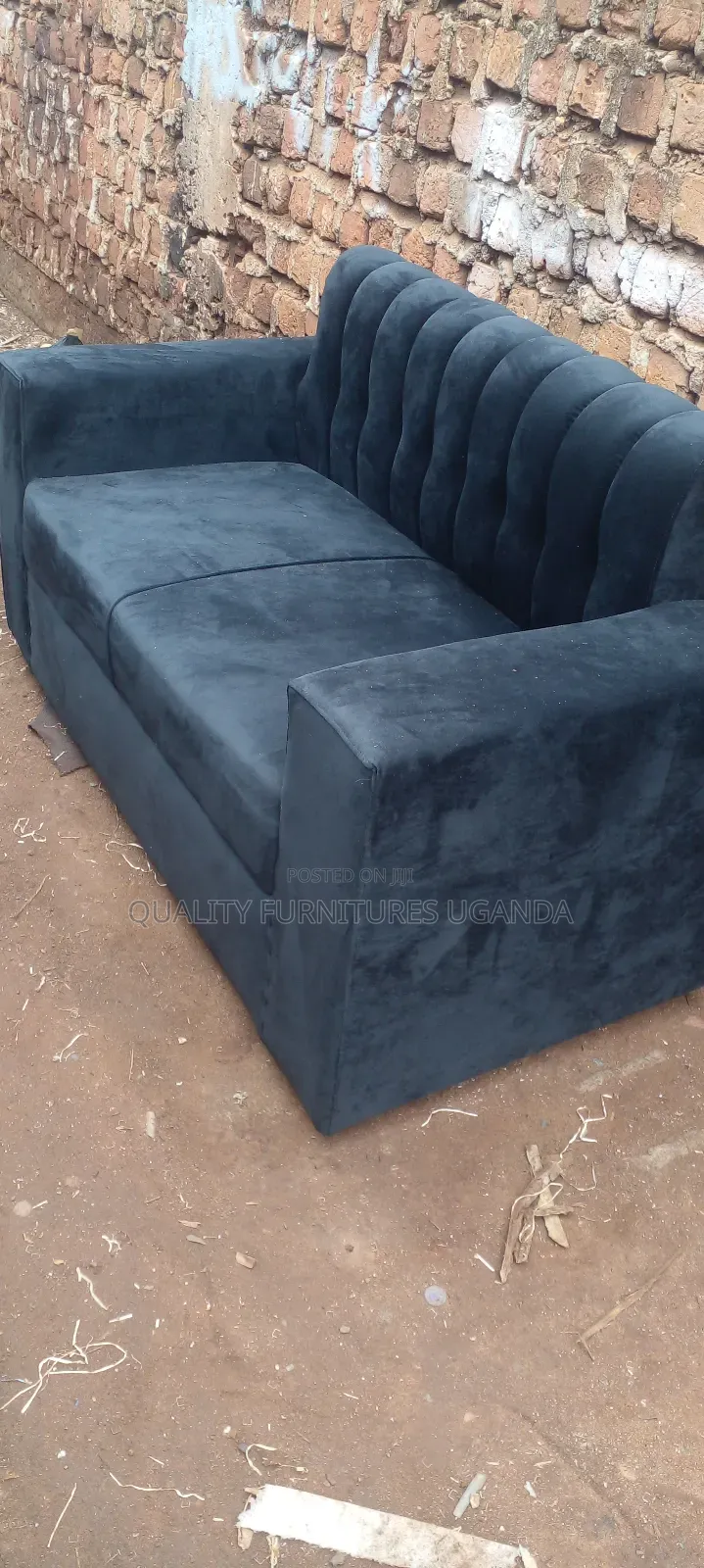 2 Sitter Sofa Seat in Black Colour Readily Available