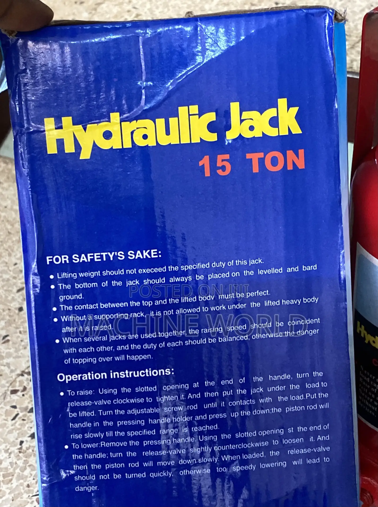 15tonnes Bottle Jack
