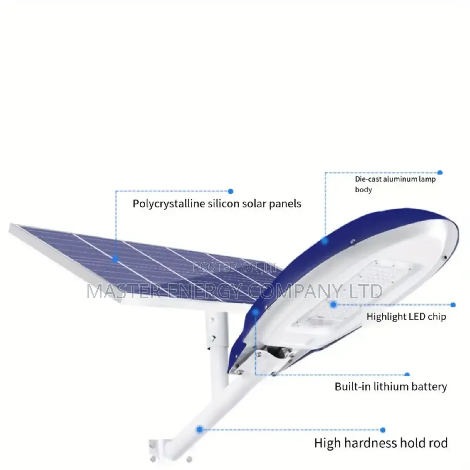 2.0 Blue Carbon Street Light Solar Zx