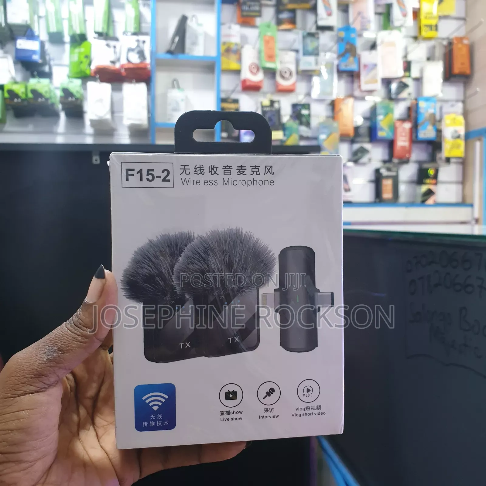 F11-2 Wireless Collar Microphones/2in 1 Wireless Lavalier