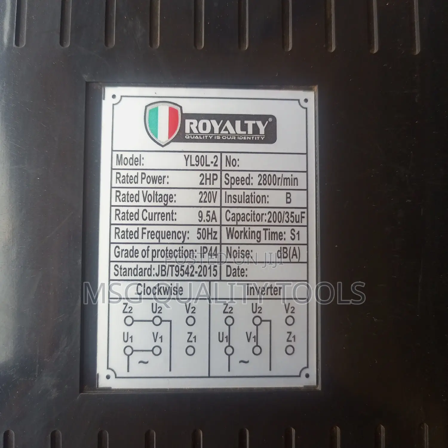 Compressor 100 Litres Fuel and Electric 2hp