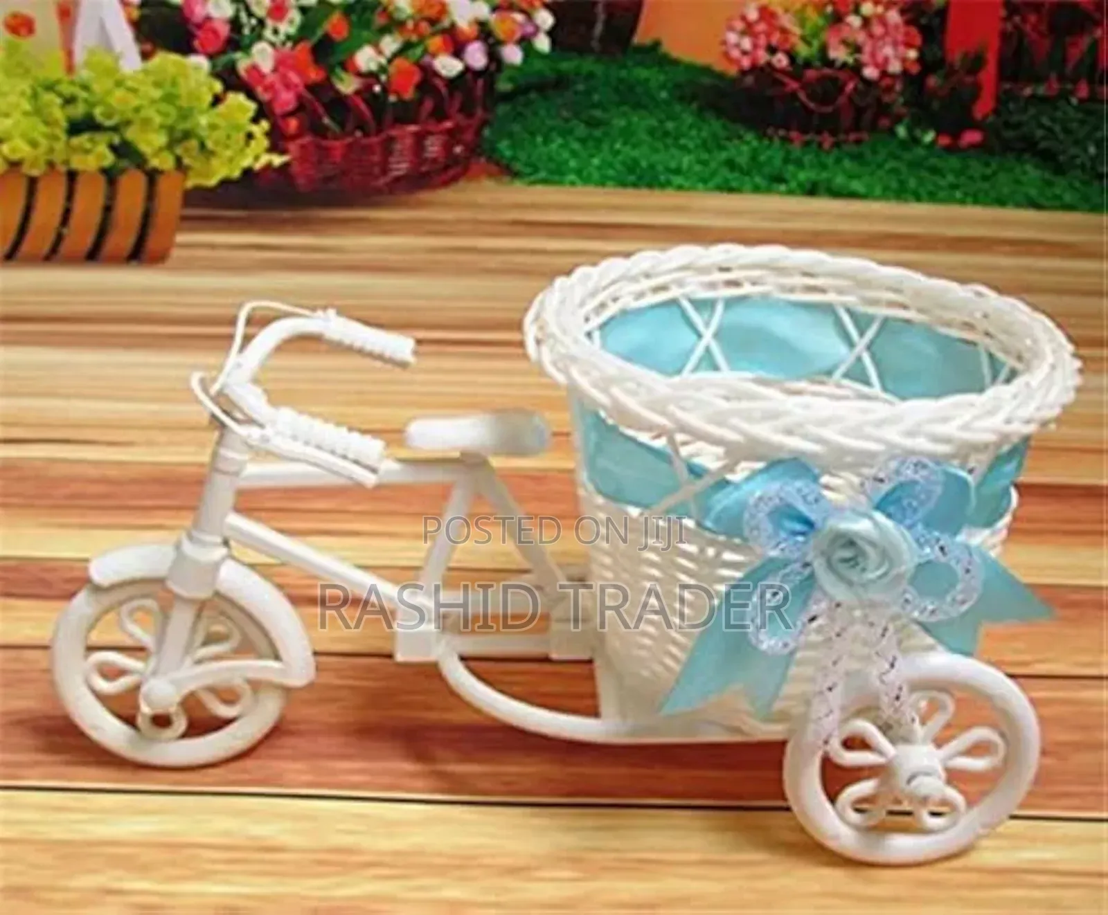Tricycle Bike Design Basket Flower