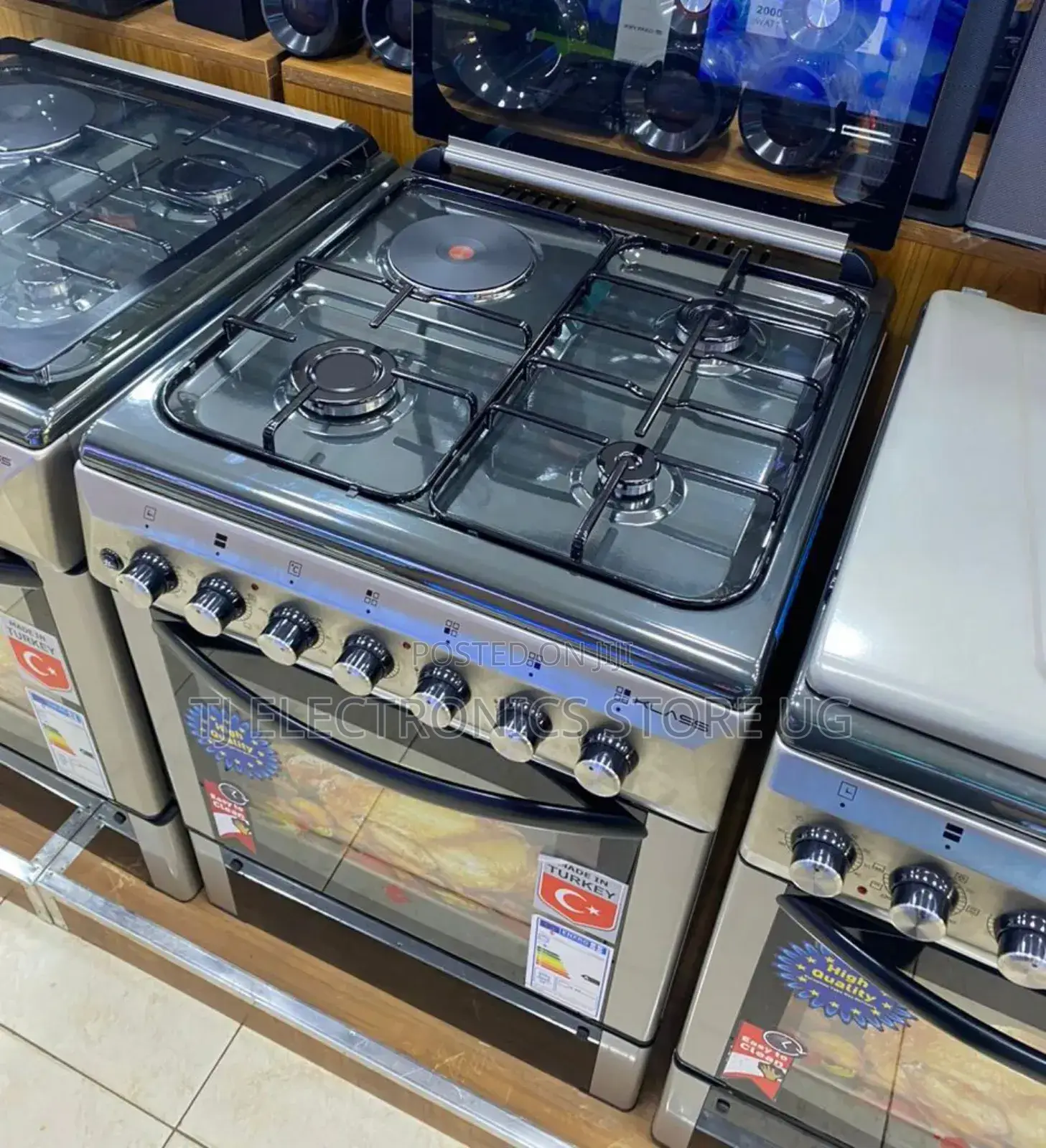 60x60cm 3gas+1 Electric Plate Klass Cooker With
