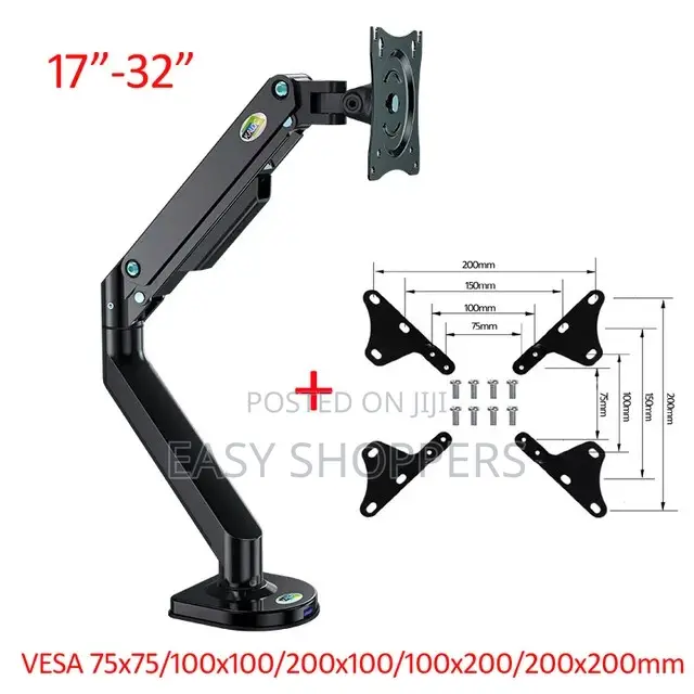 Single Arm Ergonomic Design Monitor Mount Stand Adjustable