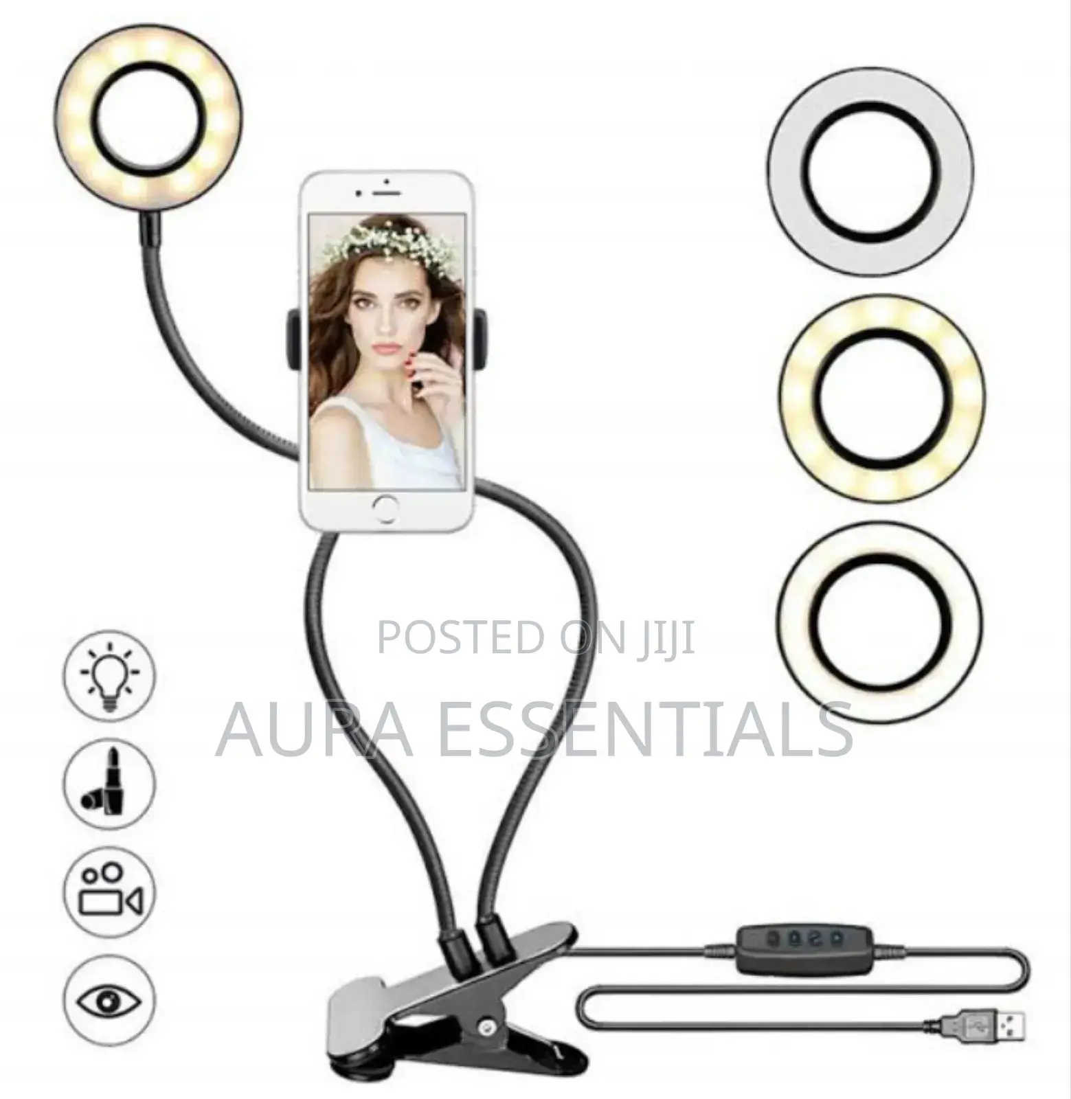 2 in 1 Beauty Mini 3.5inch LED Selfie Ring Light