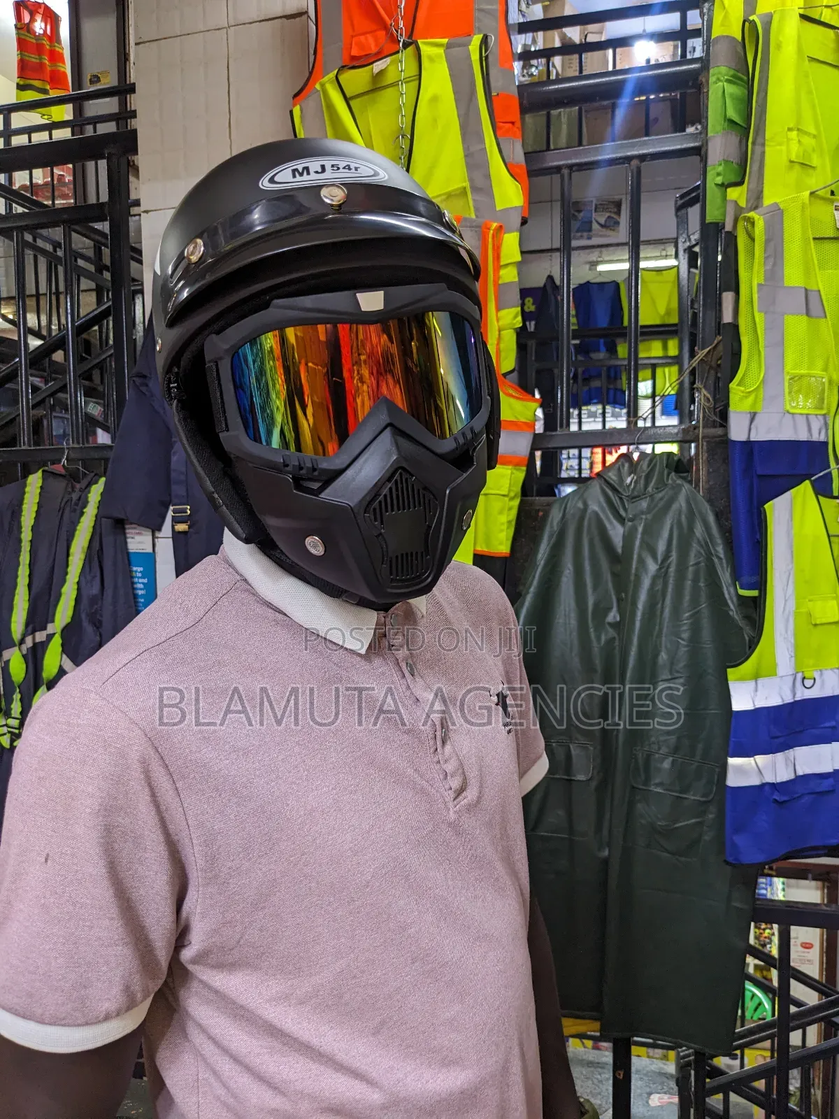 Riding Mask With Helmet (Black