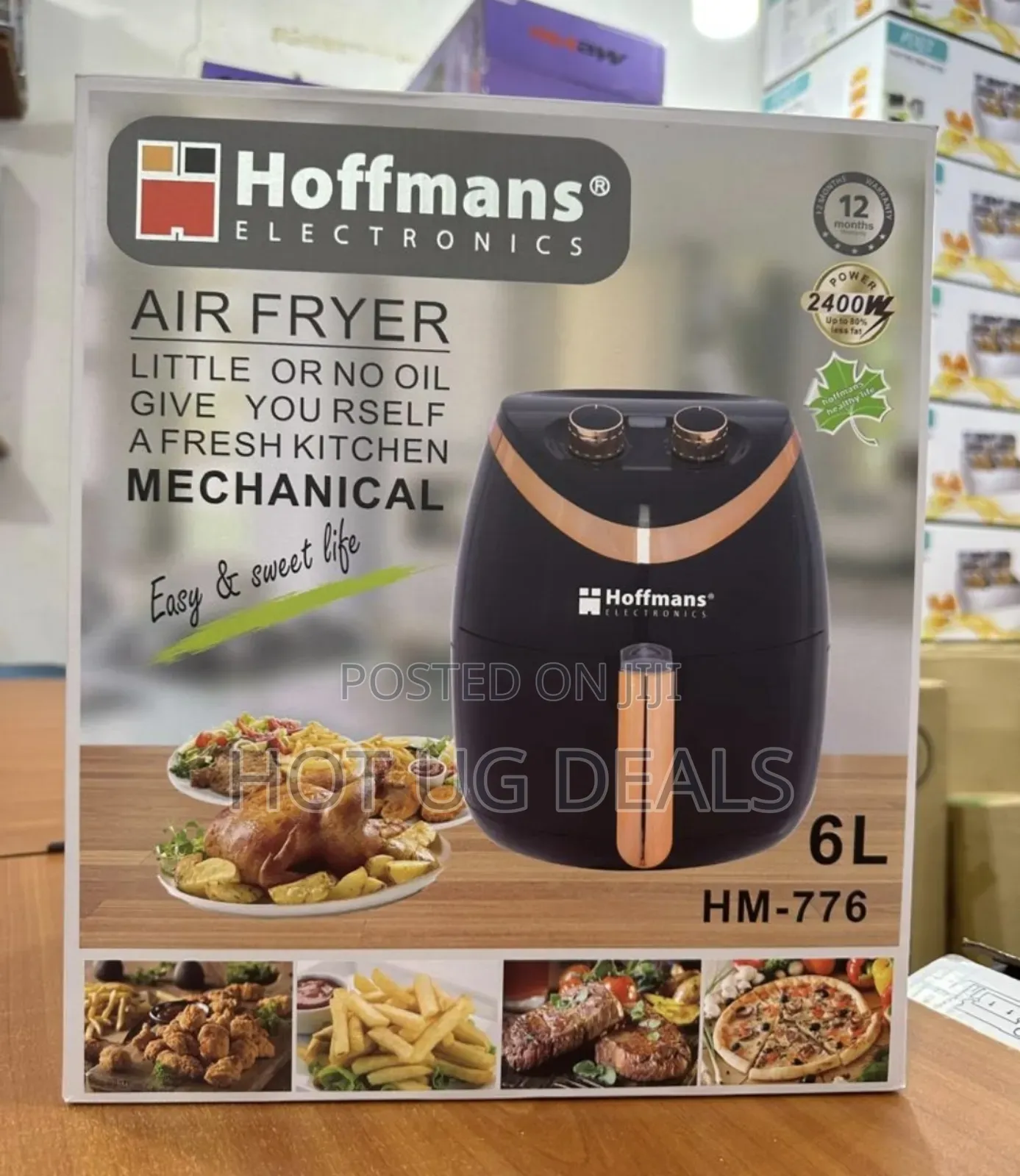 Hoffmans Air Fyer Mechanical Hm-776 - Black 6l