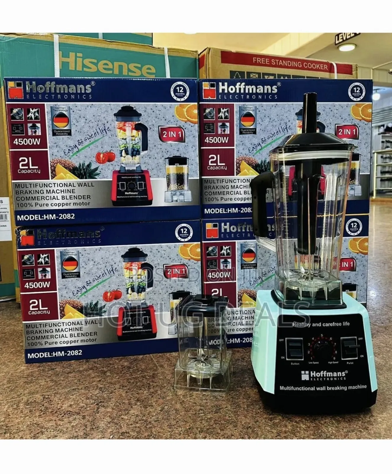 Hoffmans 2 in 1 Multifunctional Commercial 2 Liters Blender