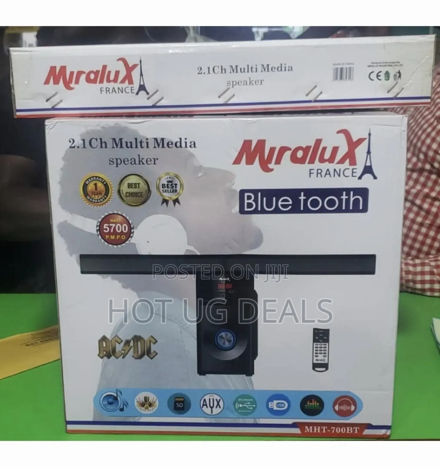 2.1 Miralux Sound Bar With Bluetooth – Black