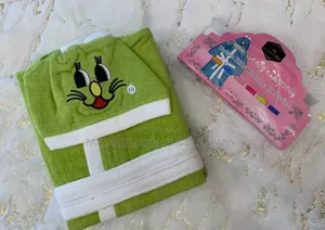 Photo - Green White Kids Boys Girls Dressing Gown Bathrobes