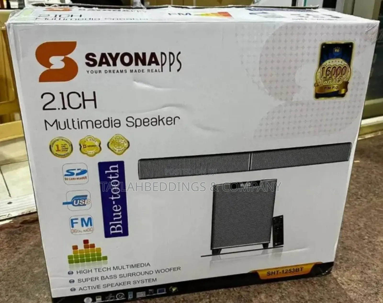 Sayona SHT-1253BT Subwoofer / Sound Bar – Black