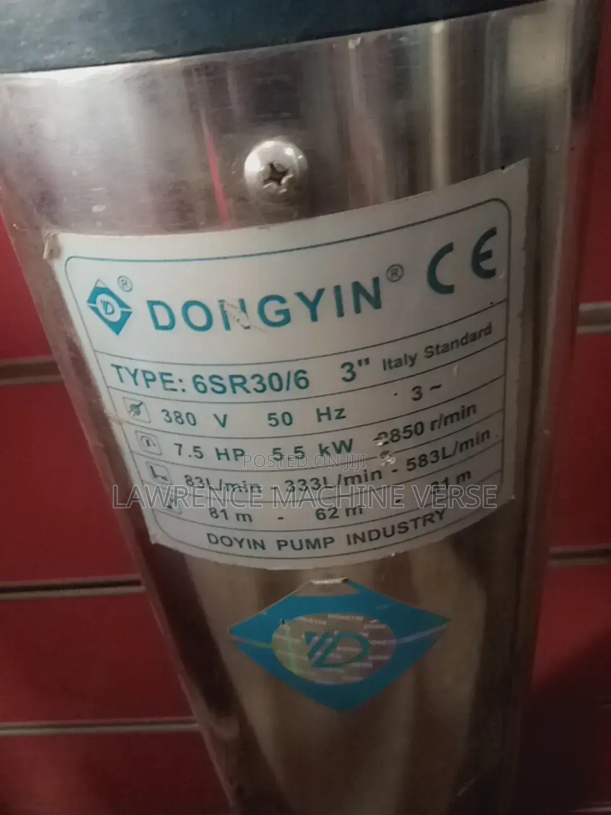 Water Pump 5.5kw 83m Three Phase