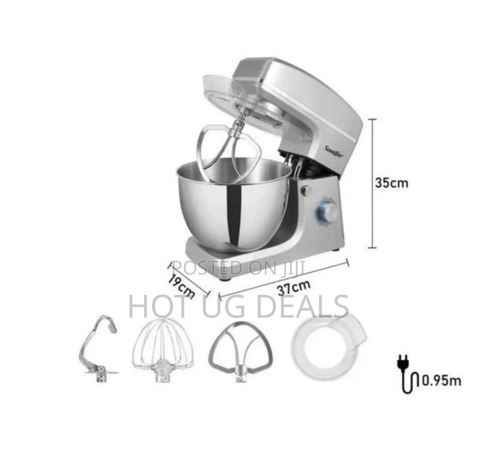 Sonifer 8L Electric Whisk Dough Hook Stand MIXER- Multi-Co