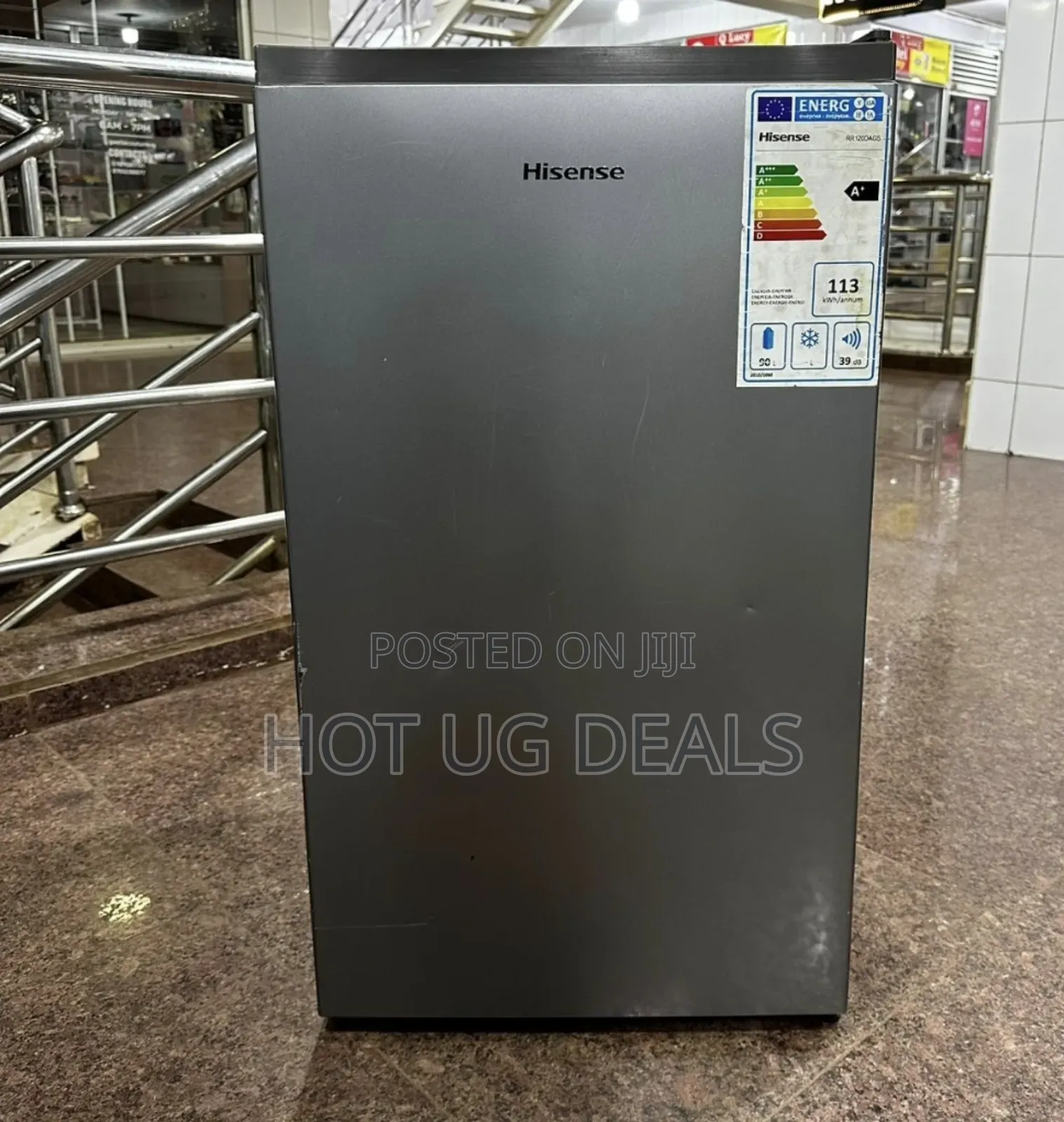 Hisense Rr120dags 120l/90l Single Door Refrigerator - Silver