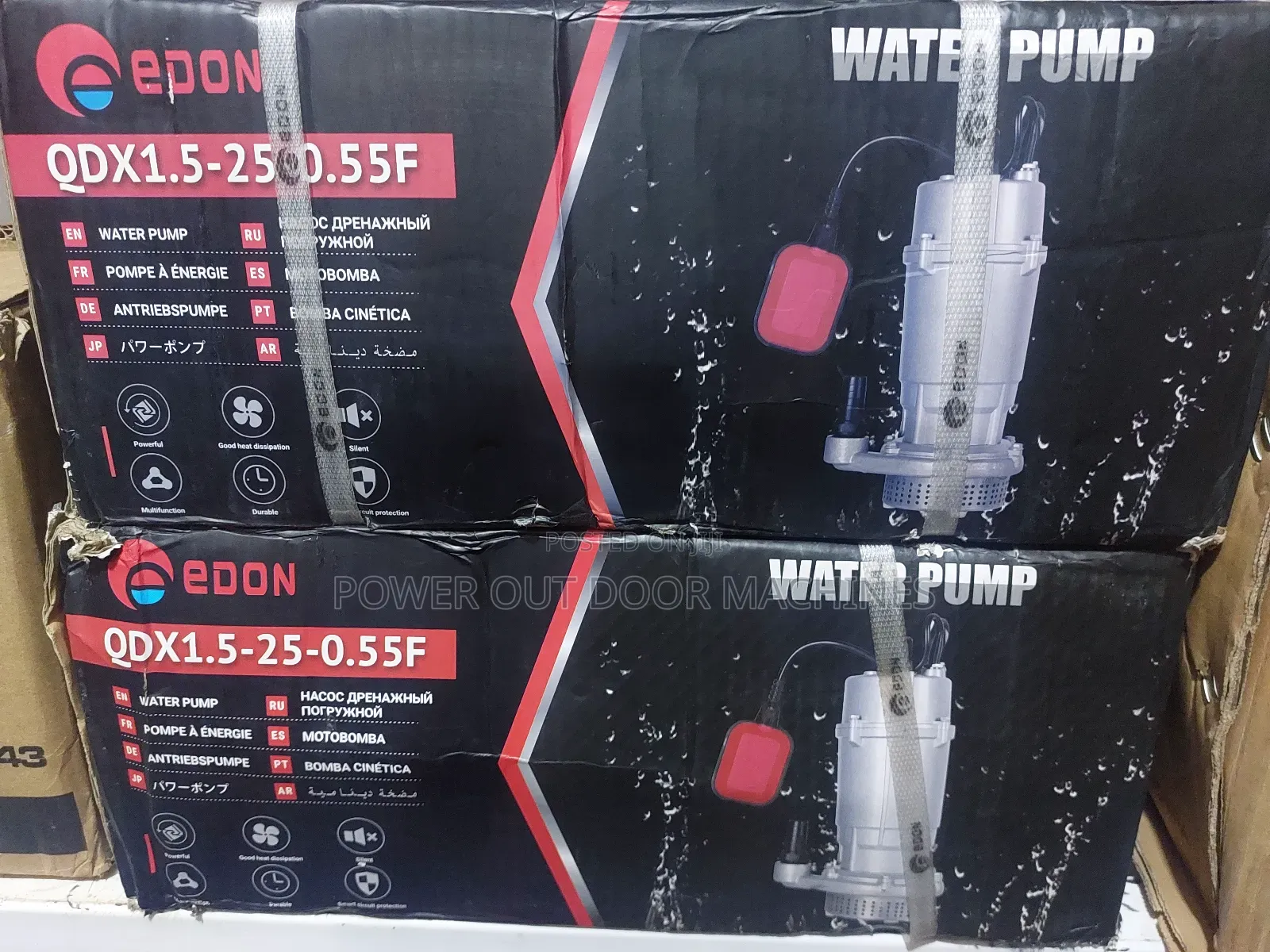 25 Metres / 70 Feet Edon Submersible Water Pump