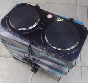 Pixel Double Electric Hot Plate With Indicator Light - Black
