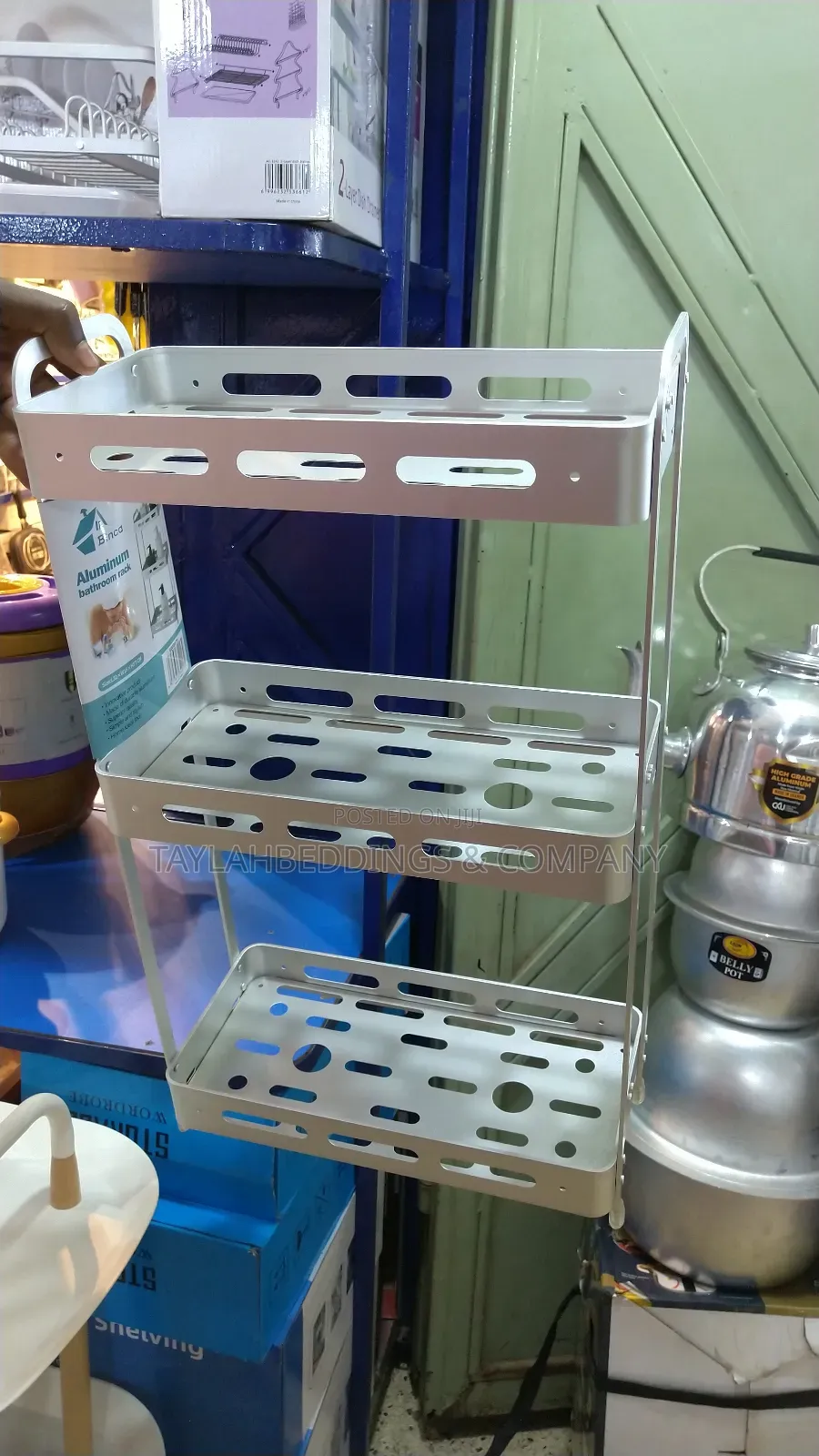 3 Tiers Aluminum Shower Bathroom Shelve