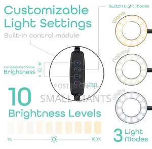 U-Stream Selfie Ring Light With Stand Cell Phone Holder