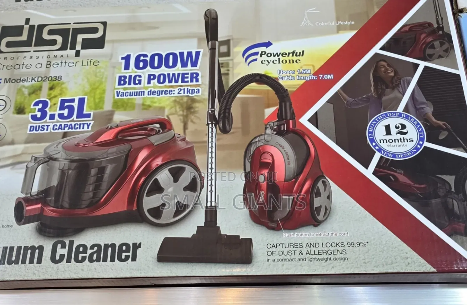 DSP 1600W Big Power Vacuum Cleaner