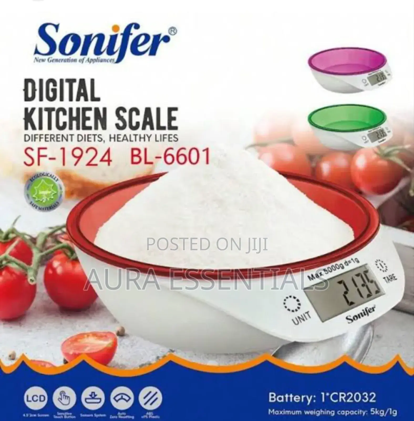 Sonifer Battery-Powered High Precision Kitchen Scale