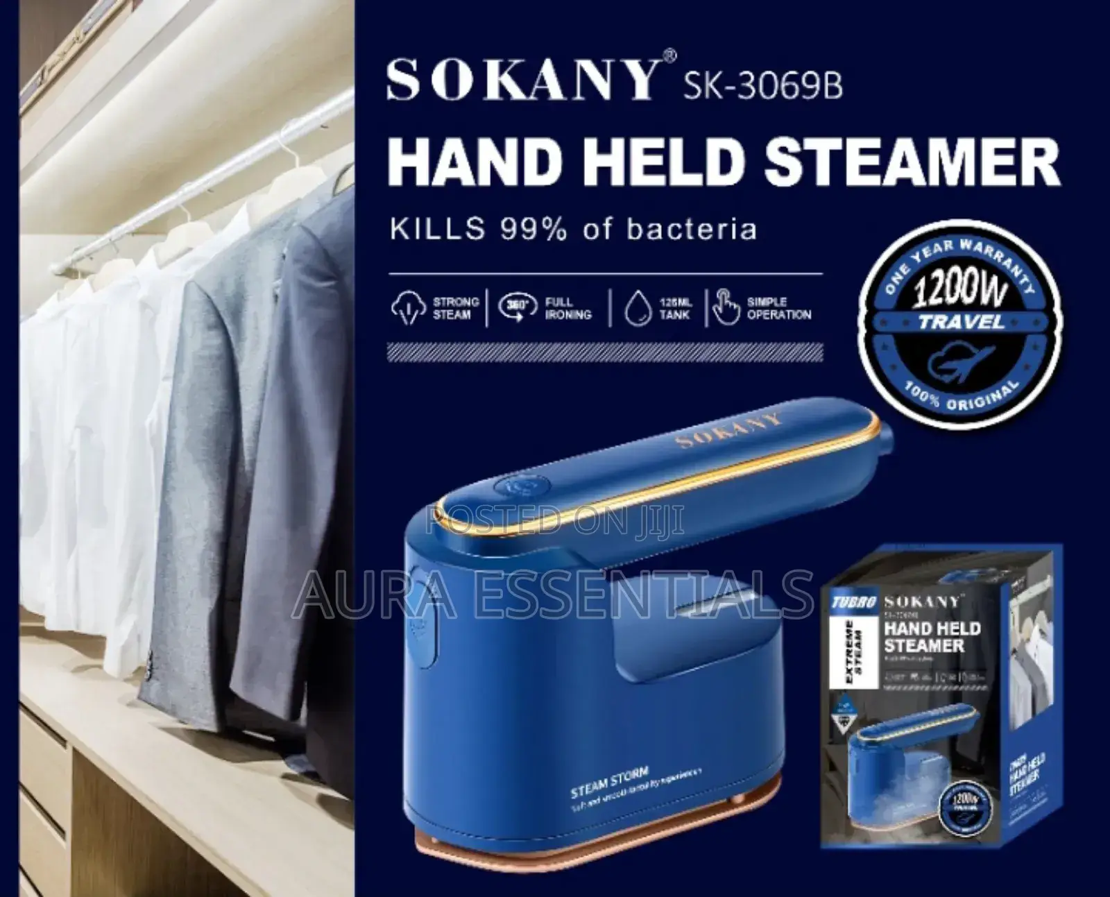 Sokany SK-3069 Mini Portable Garment Steam Iron