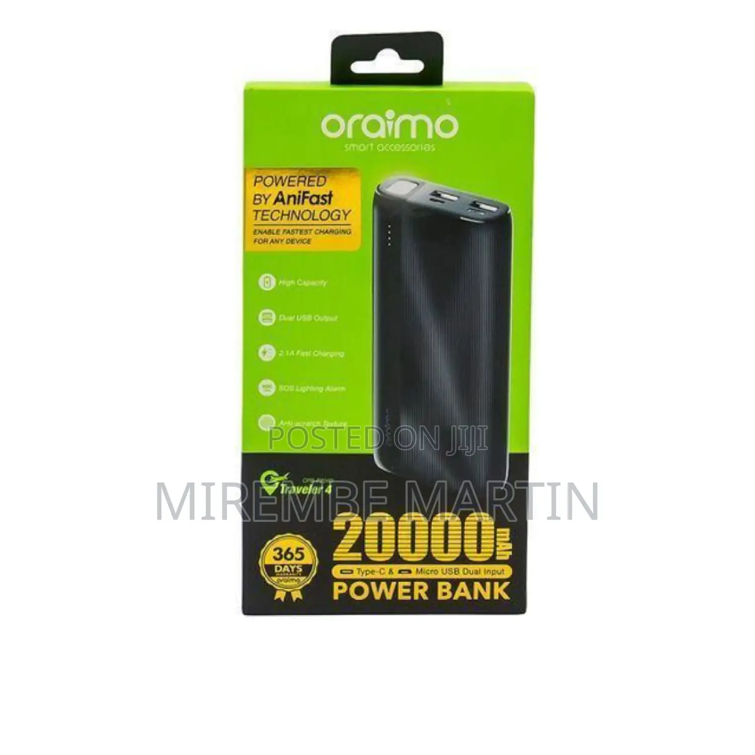 Oraimo 20000amh Triple Power Bank.