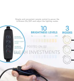 Selfie Ring Light With 24”Gooseneck Stand Cell Phone Holder