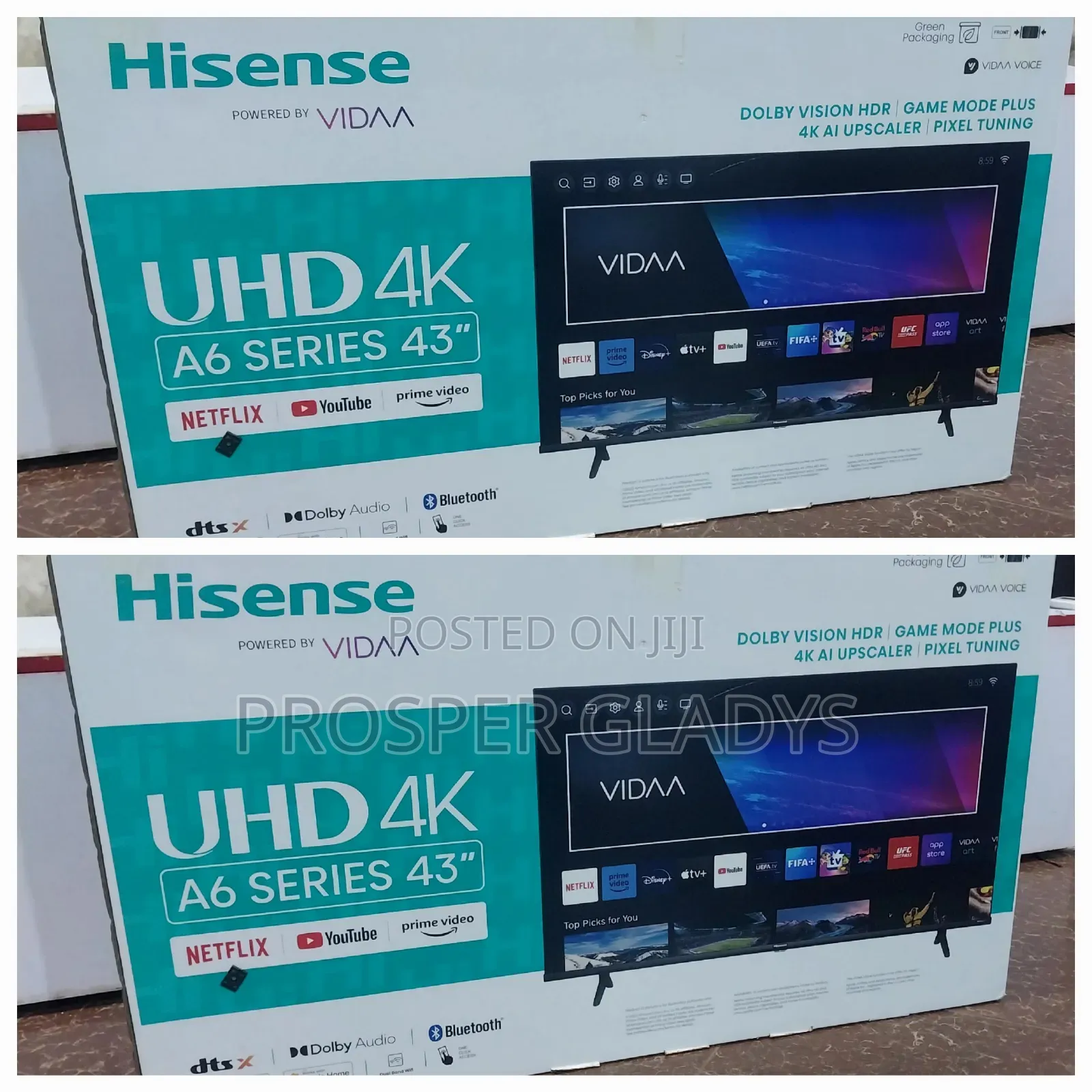 43 Inches Led Hisense Smart Uhd Flat Screen Flameless