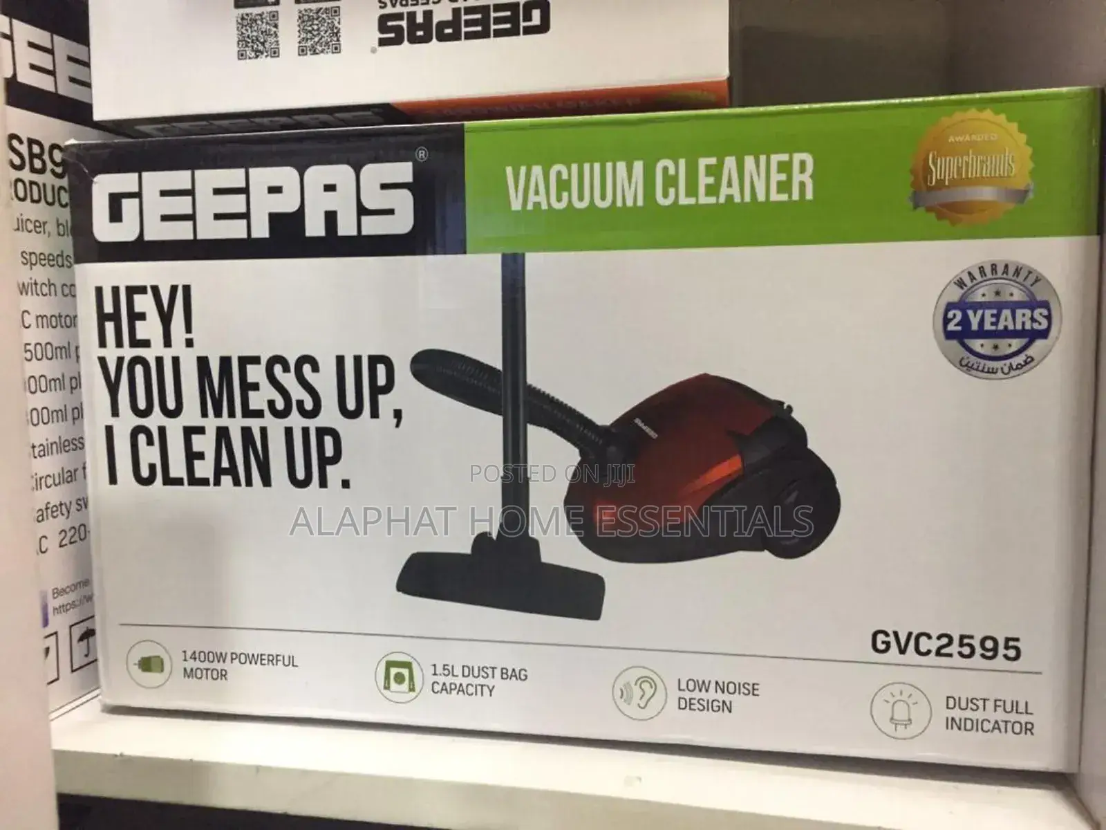 Geepas Vacuum Cleaner 1.5 Litre Dust Bag