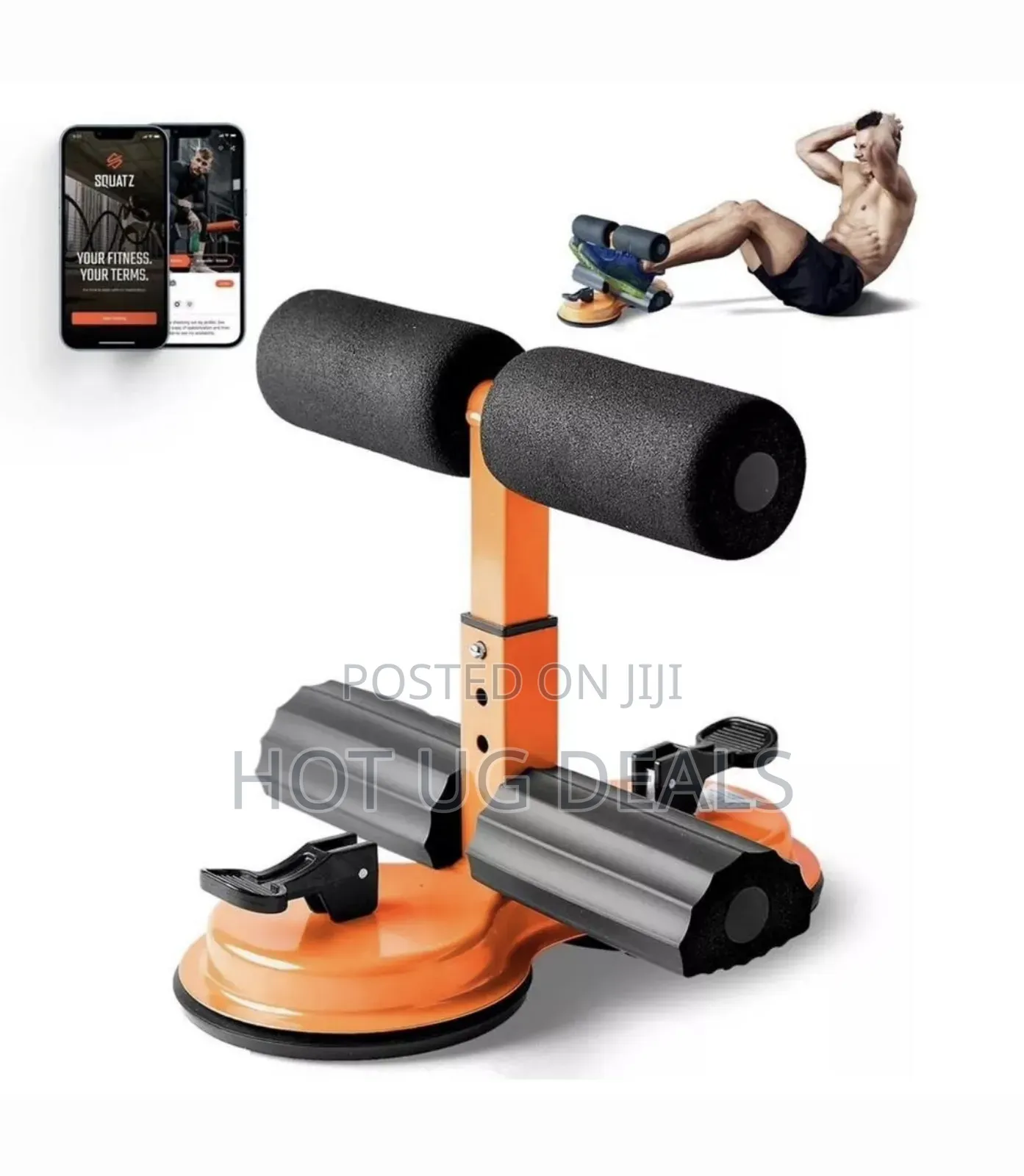 Thigh, Tummy Trimmer Self Sunction Sit-up Bar - Color Varies