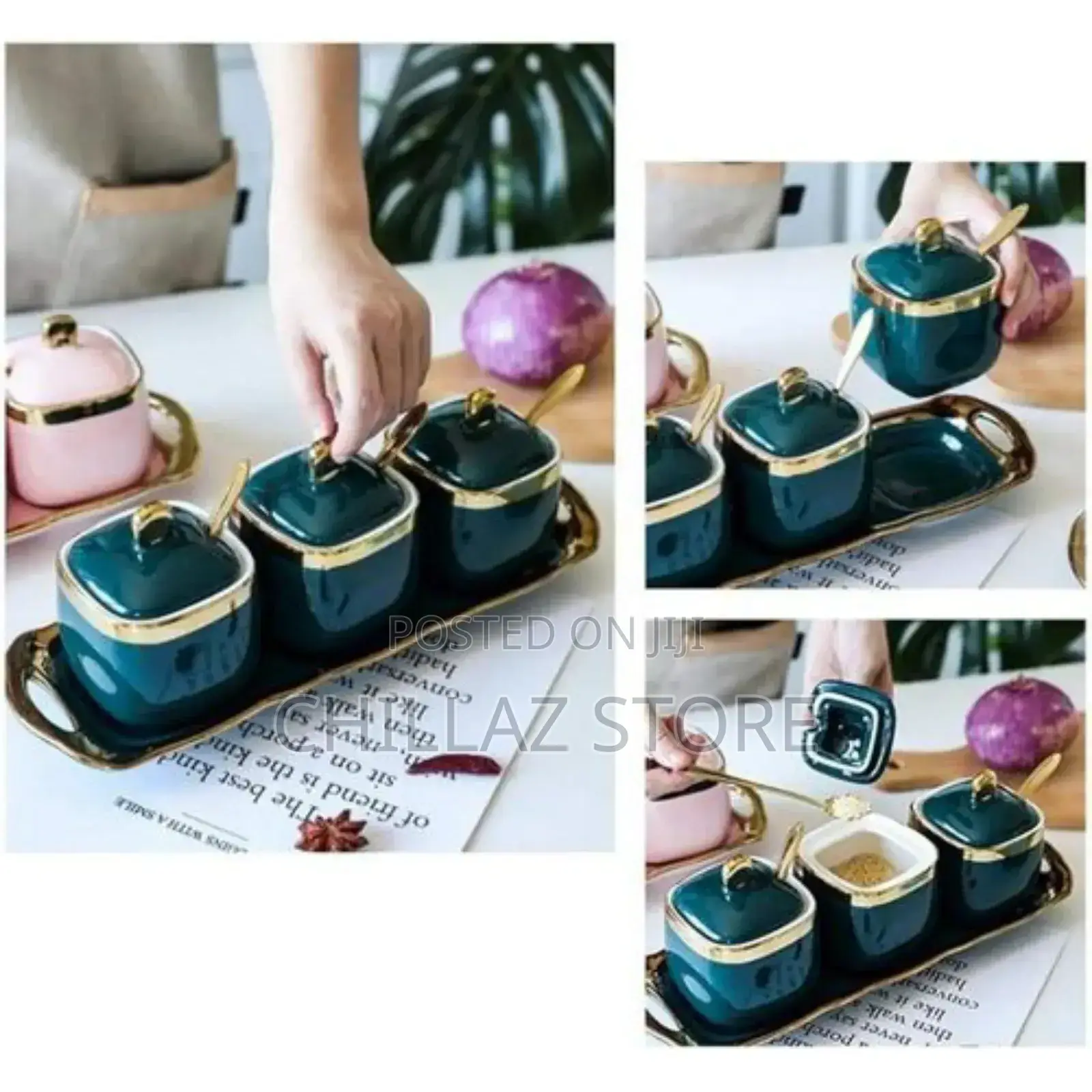 Ceramic Sugar Bowl Set