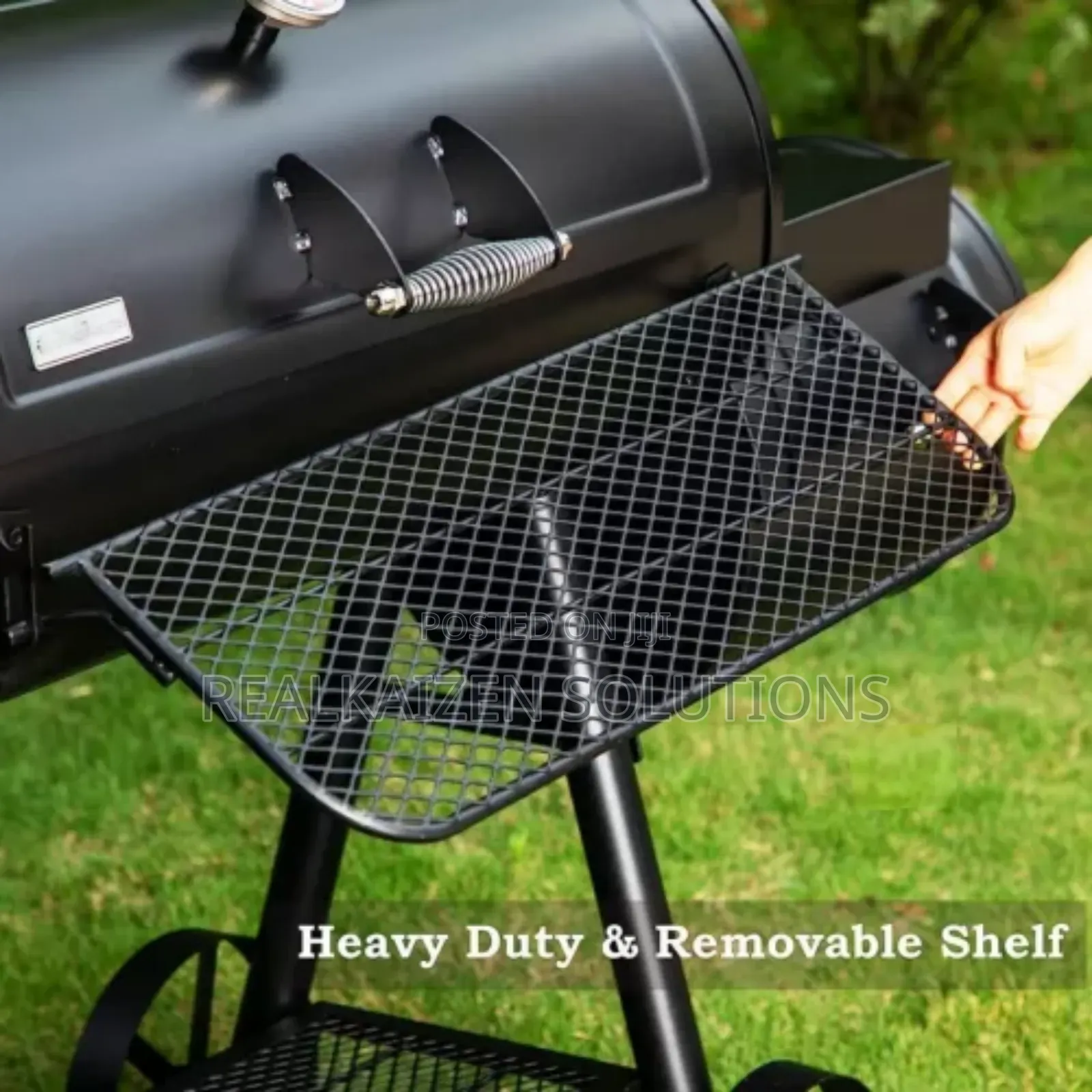Heavy Duty Outdoor Charcoal BBQ Grill With Offset Smoker