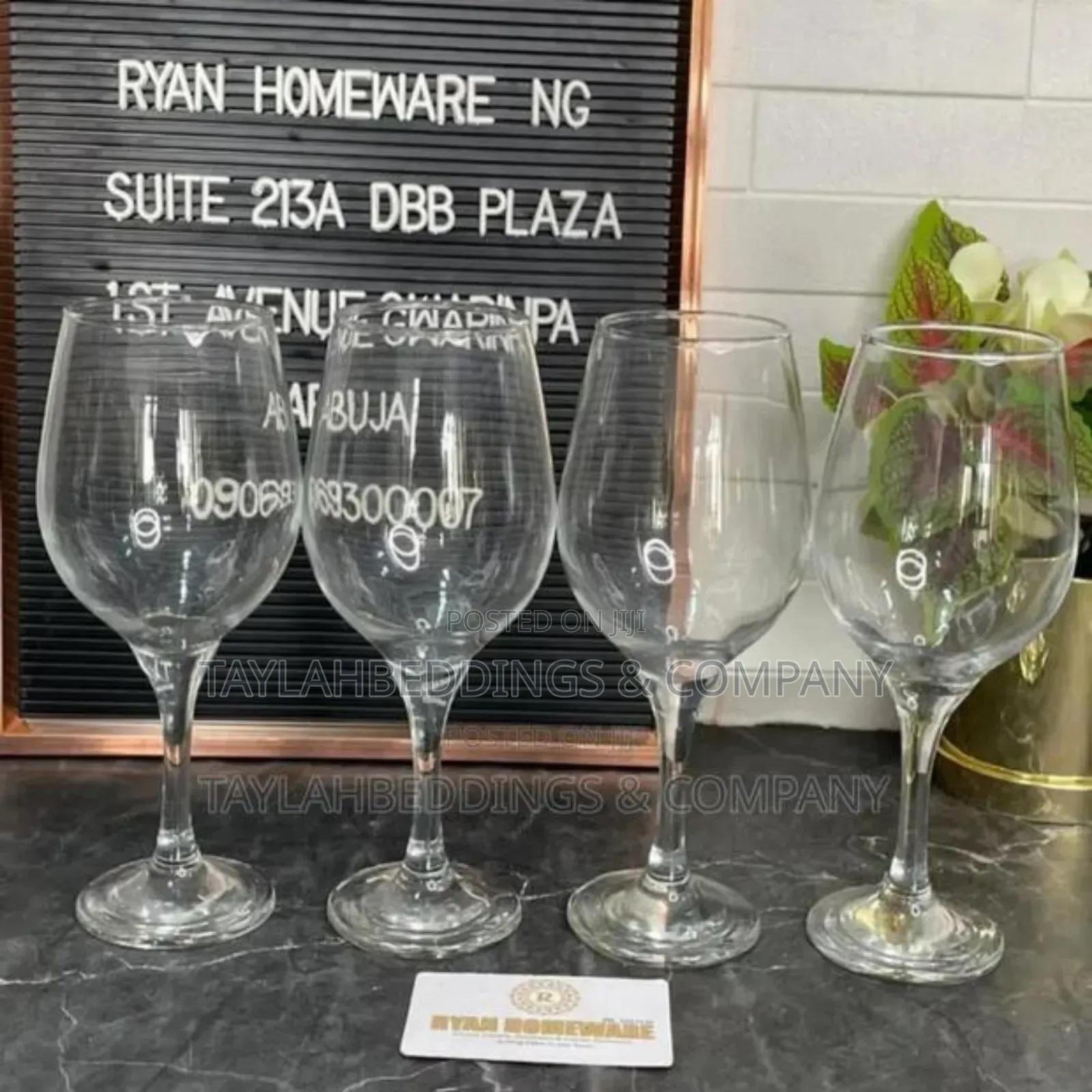 Simple Bride and Groom Glass, Wedding Wine Glass - 310ml