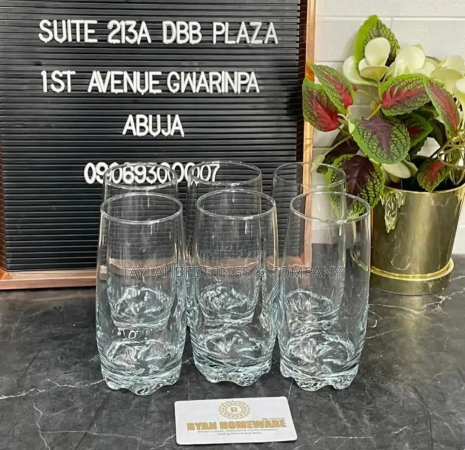 6 Cristal Premier Ovation Drinking Glasses ~6"H Heavy Weight