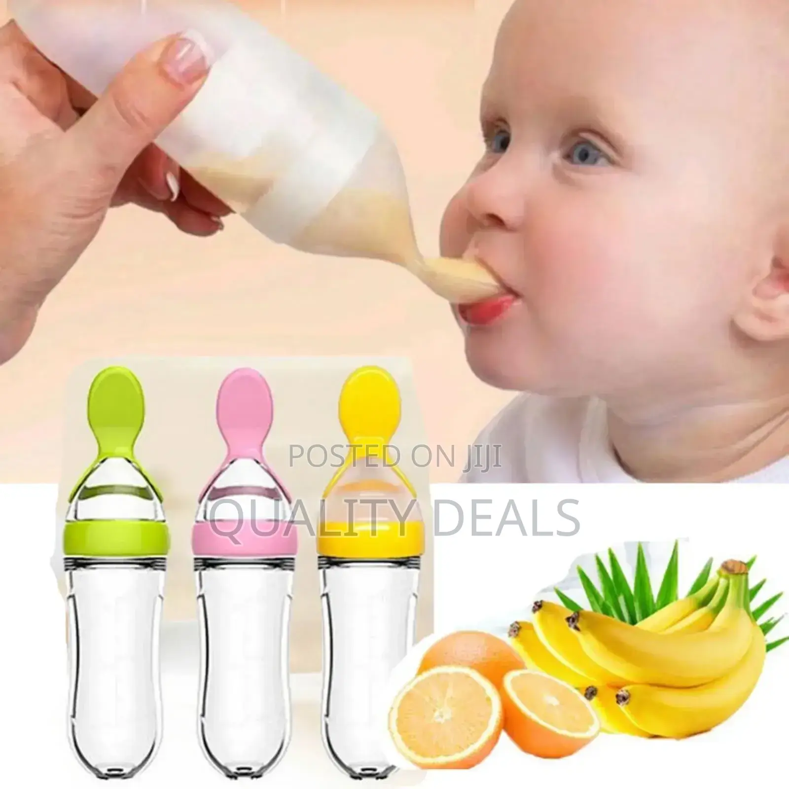 Baby Silicone Squeeze Spoon Feeder