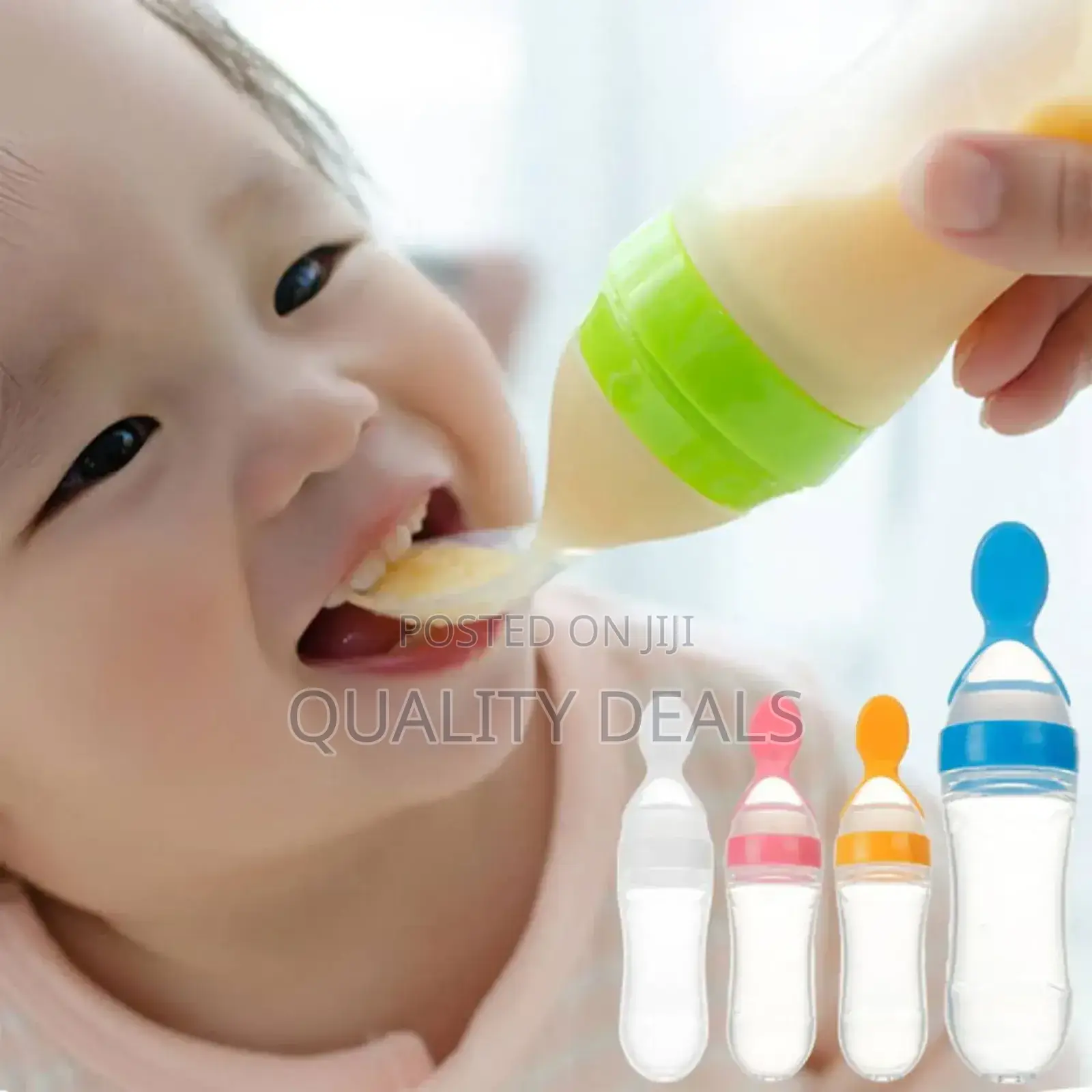 Baby Silicone Squeeze Spoon Feeder