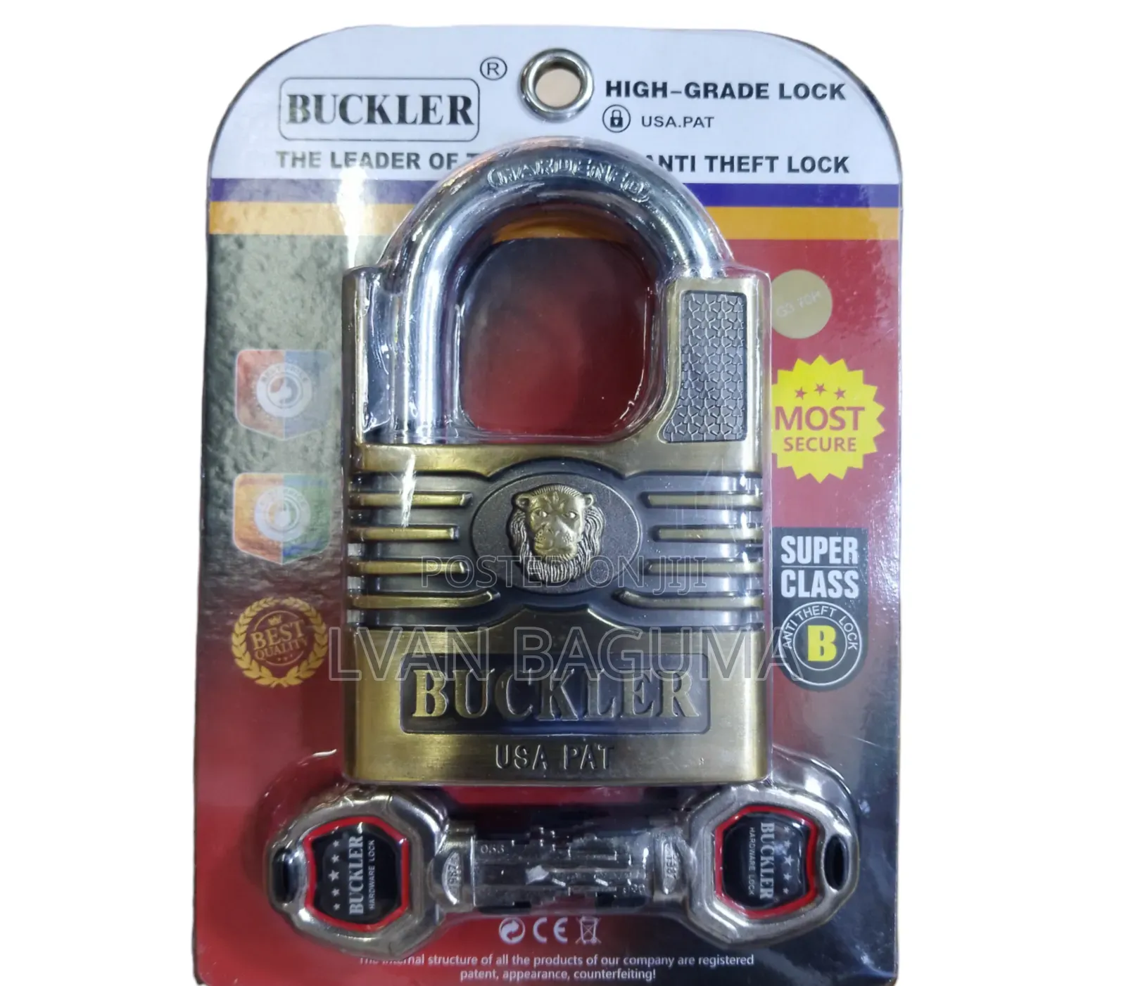Buckler High Grade Padlock - With a Single Guard