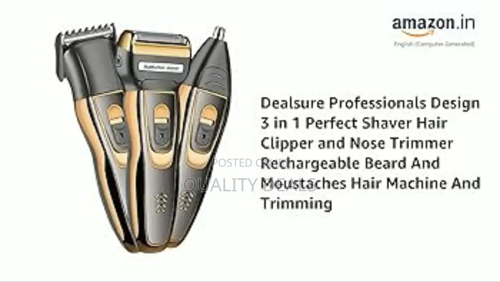 Geemy 3in1 Rechargeable Shaver