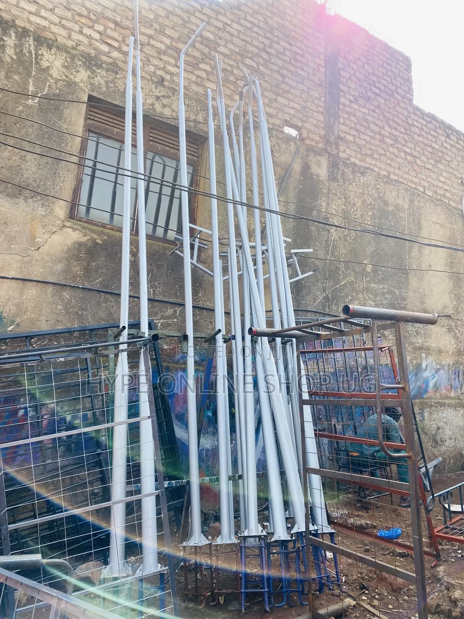 Homebase Silver Solar Pole Lights