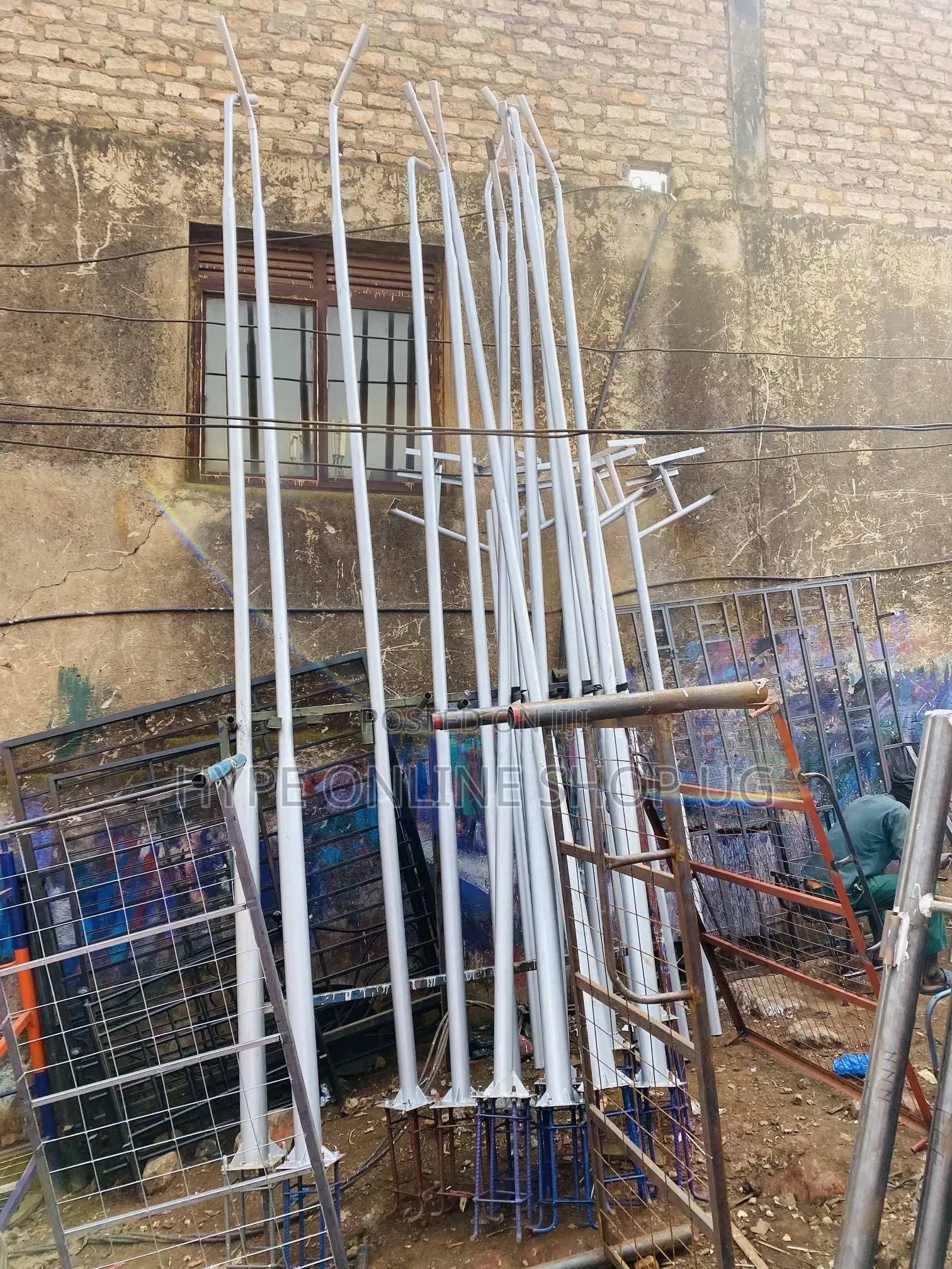 Homebase Silver Solar Pole Lights