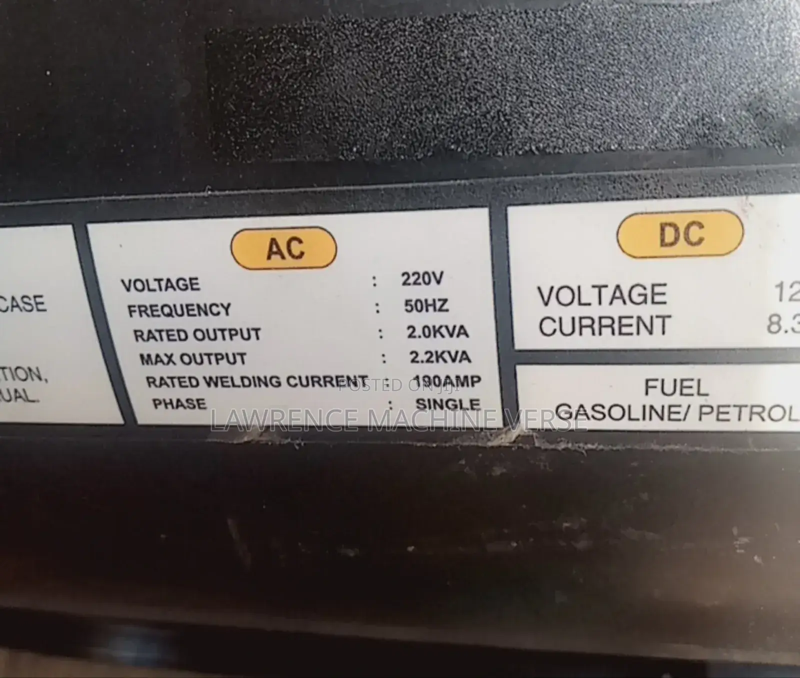 Gasoline Welding Generator 190amp